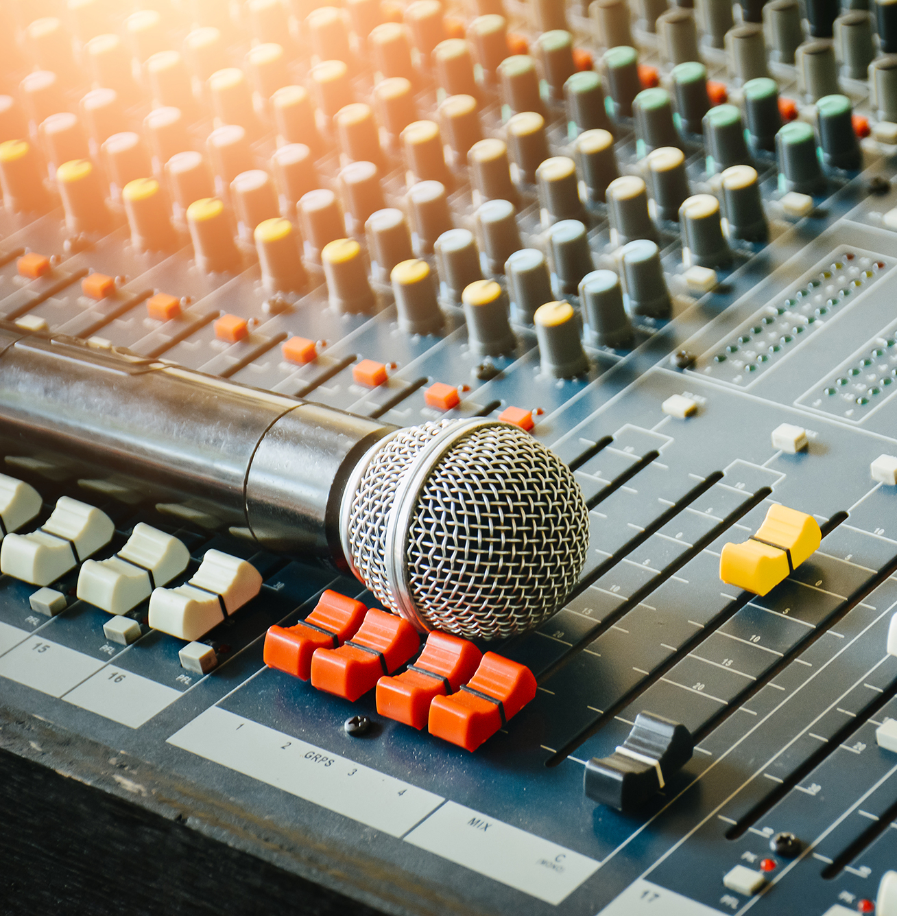 Event space with professional AV setup